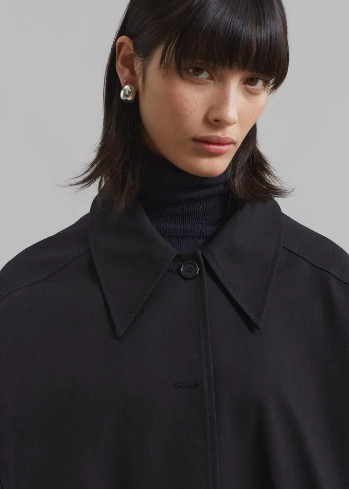 Stevie Peacoat 8211 Black Women The Frankie Shop Clothing