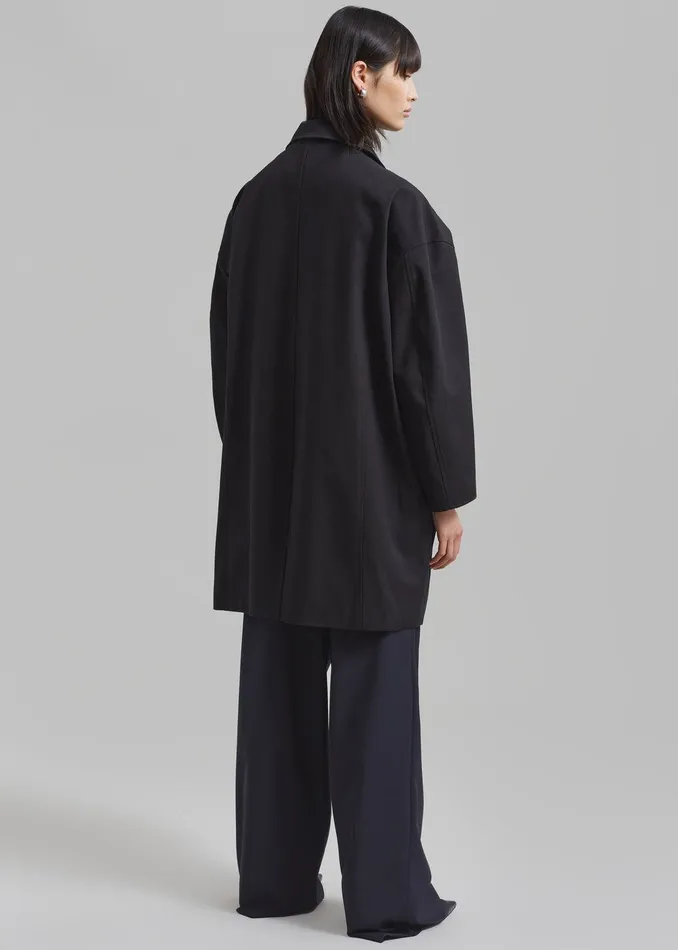 Stevie Peacoat 8211 Black Women The Frankie Shop Clothing