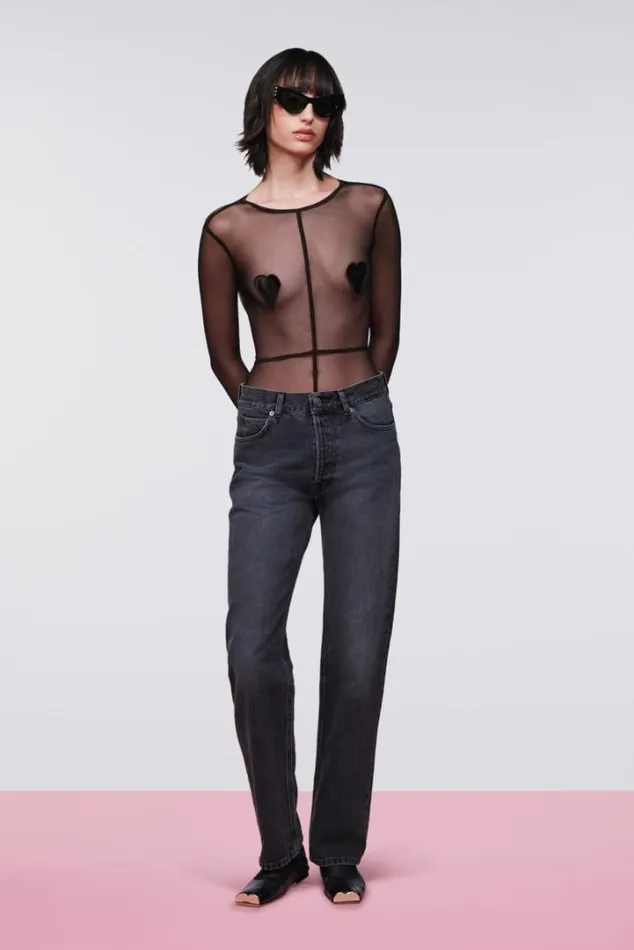 Straight Fit Jeans Black Black Women Fiorucci