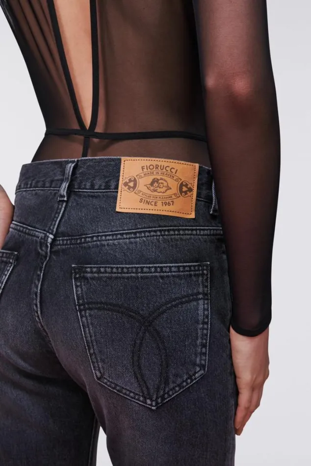 Straight Fit Jeans Black Black Women Fiorucci Straight Fit Jeans Black Black Women Fiorucci