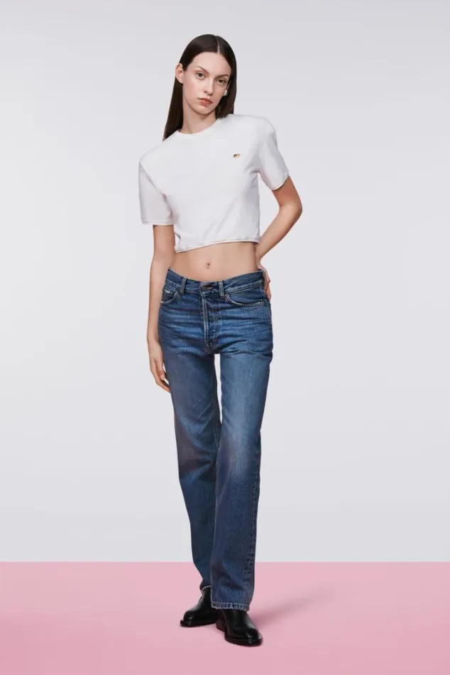 Straight Fit Jeans Mid Blue Mid Blue Women Fiorucci
