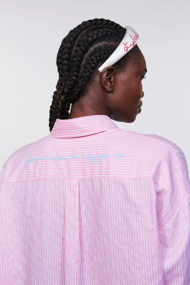 Stripe Midi Shirt Dress Pink Pink Women Fiorucci Stripe Midi Shirt Dress Pink Pink Women Fiorucci
