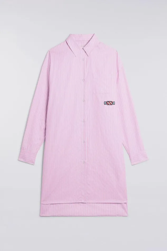 Stripe Midi Shirt Dress Pink Pink Women Fiorucci Stripe Midi Shirt Dress Pink Pink Women Fiorucci