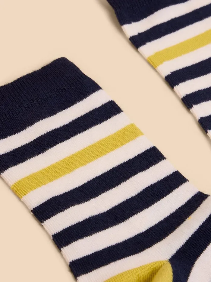 Striped Ankle Sock Navy Multi Women White Stuff Socks