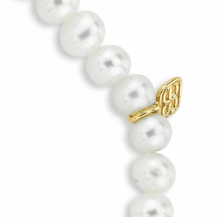 Sydney Evan Beaded Bracelets Gold and Diamond Cross On Pearls 8211 Women