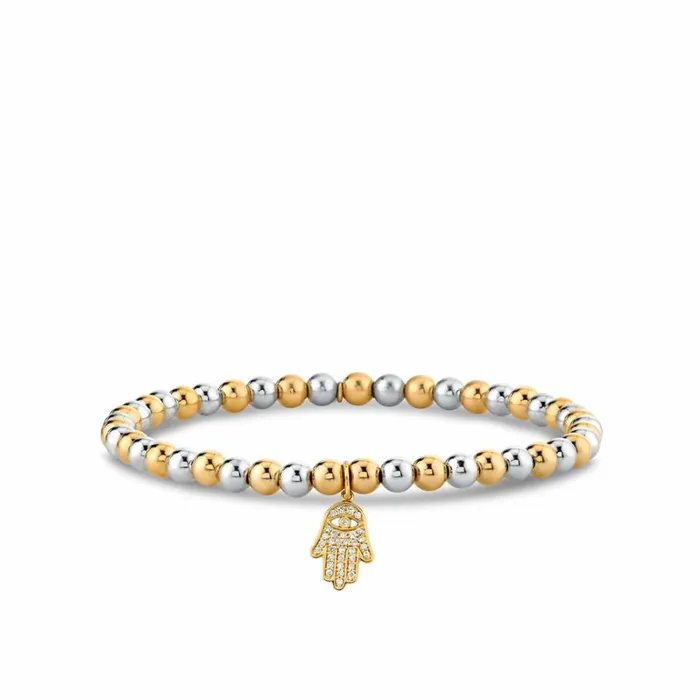 Sydney Evan Beaded Bracelets Gold and Diamond Hamsa On TwoTone Gold Beads 8211 Women