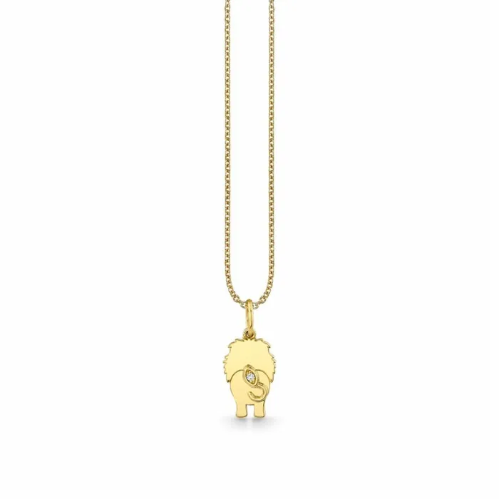 Sydney Evan Charm Necklaces and Pendants Gold and Diamond Lion Tail Charm 8211 Women