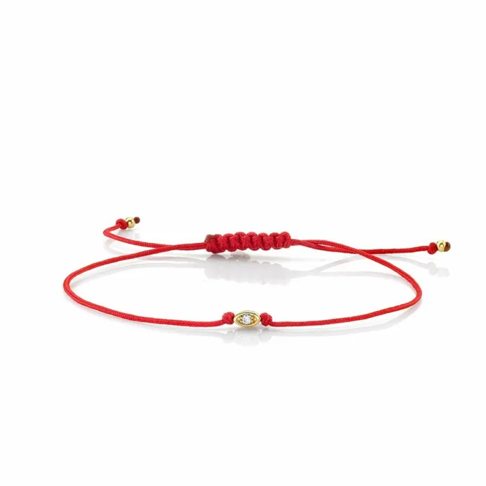 Sydney Evan Cord Bracelets Gold and Diamond Tiny Marquise Eye Cord Bracelet 8211 Women