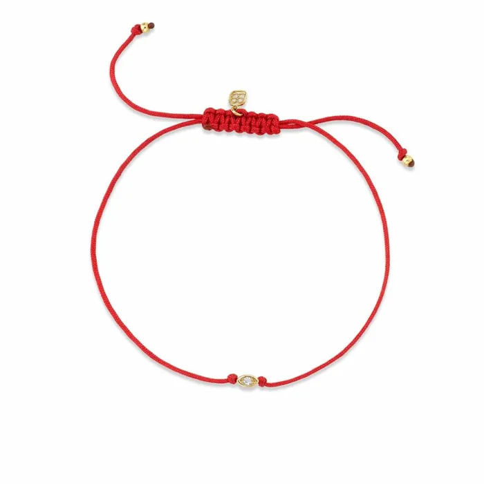 Sydney Evan Cord Bracelets Gold and Diamond Tiny Marquise Eye Cord Bracelet 8211 Women