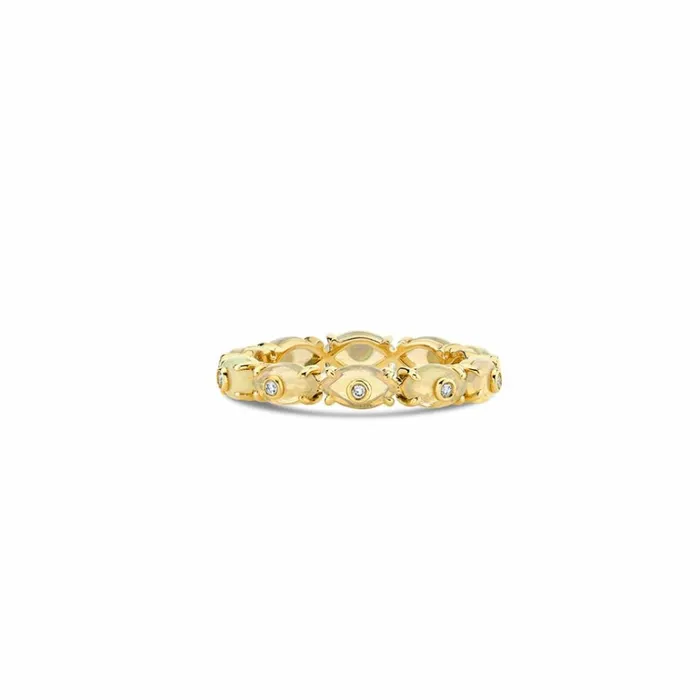 Sydney Evan Eternity Rings Gold and Diamond Tiny Carved Stone Eternity Ring 8211 Women