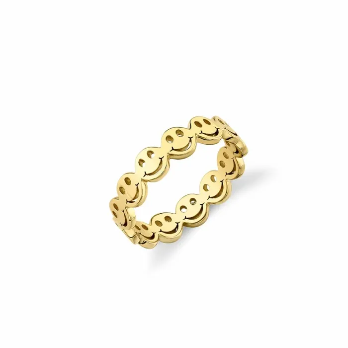 Sydney Evan Eternity Rings Pure Gold Happy Face Eternity Ring 8211 Women