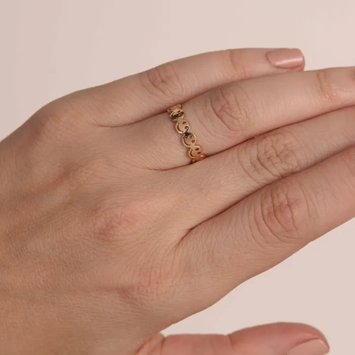 Sydney Evan Eternity Rings Pure Gold Happy Face Eternity Ring 8211 Women