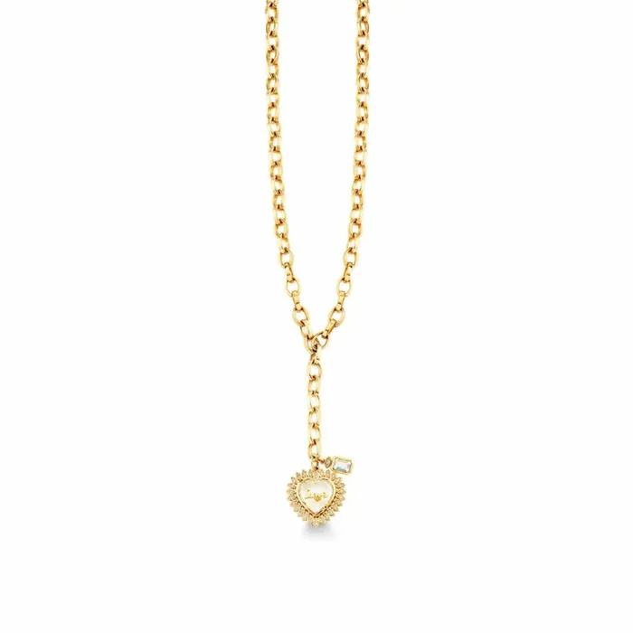 Sydney Evan MultiCharm Necklaces Gold and Diamond Love Quartz Marquise Eye Heart Necklace 8211 Women Sydney Evan MultiCharm Necklaces Gold and Diamond Love Quartz Marquise Eye Heart Necklace 8211 Women