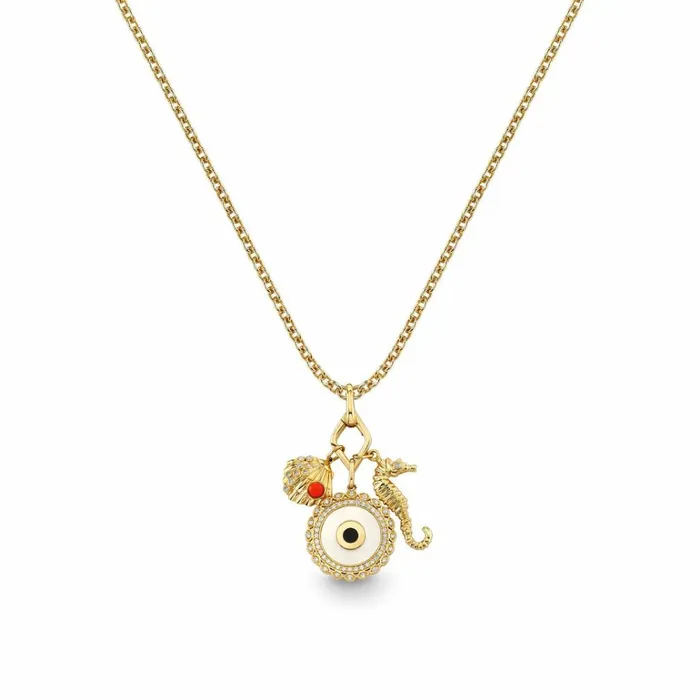Sydney Evan MultiCharm Necklaces Gold and Diamond Sea Life Necklace 8211 Women