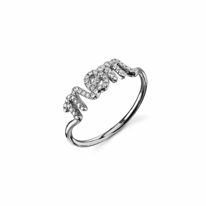 Sydney Evan Script Rings Gold and Diamond Mom Script Ring 8211 Women