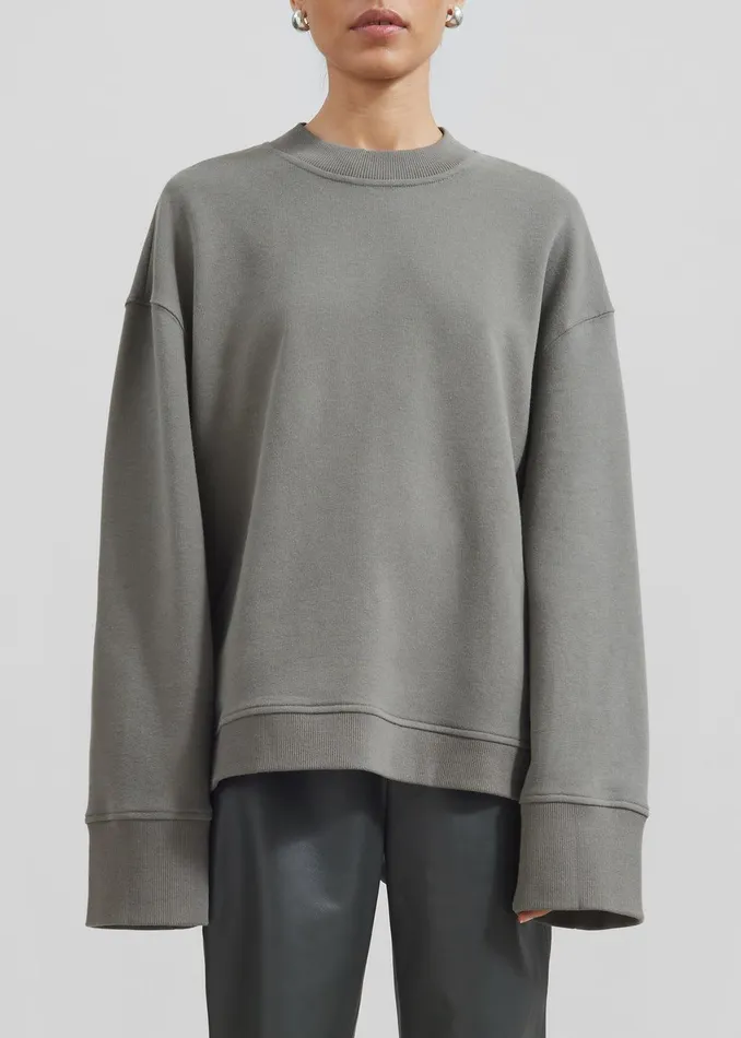 Talia Sweatshirt 8211 Light Khaki Women The Frankie Shop Clothing