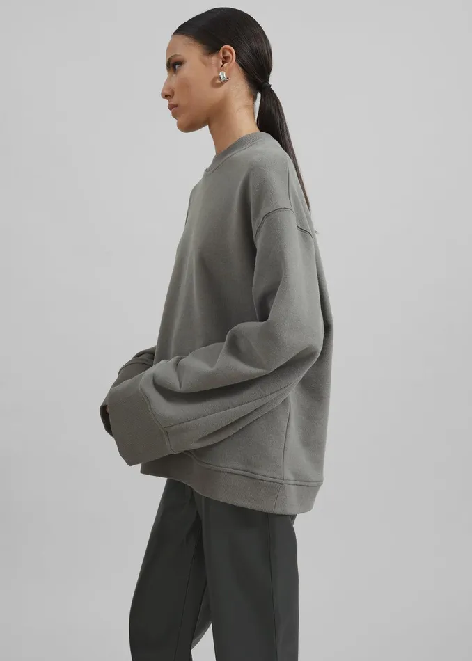 Talia Sweatshirt 8211 Light Khaki Women The Frankie Shop Clothing