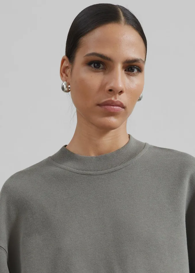 Talia Sweatshirt 8211 Light Khaki Women The Frankie Shop Clothing