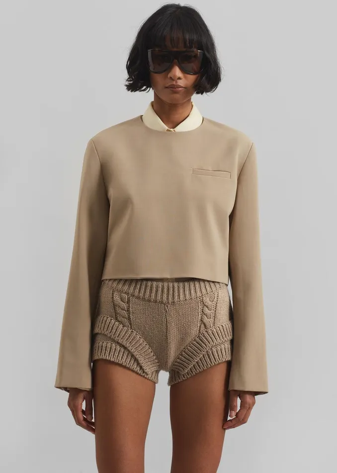 Tamsin Top 8211 Beige Women The Frankie Shop Clothing