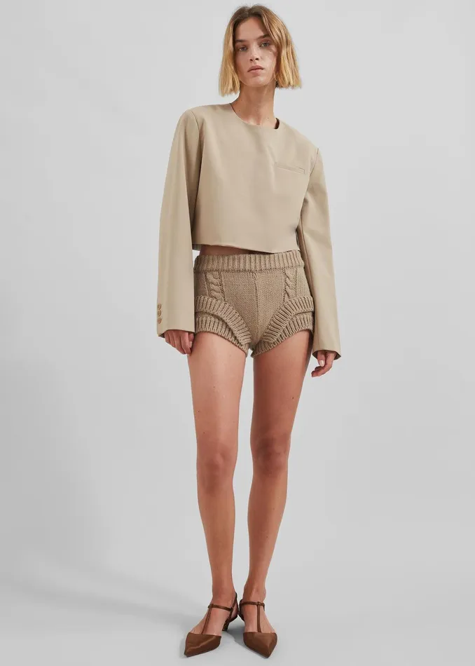 Tamsin Top 8211 Beige Women The Frankie Shop Clothing