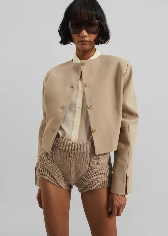Tamsin Top 8211 Beige Women The Frankie Shop Clothing