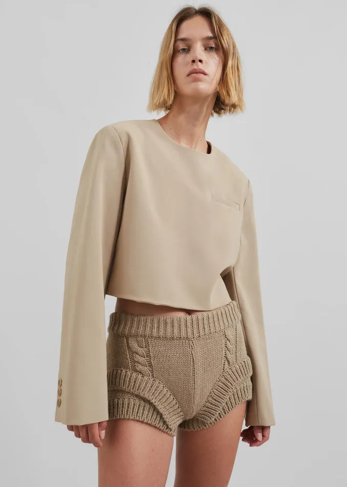 Tamsin Top 8211 Beige Women The Frankie Shop Clothing