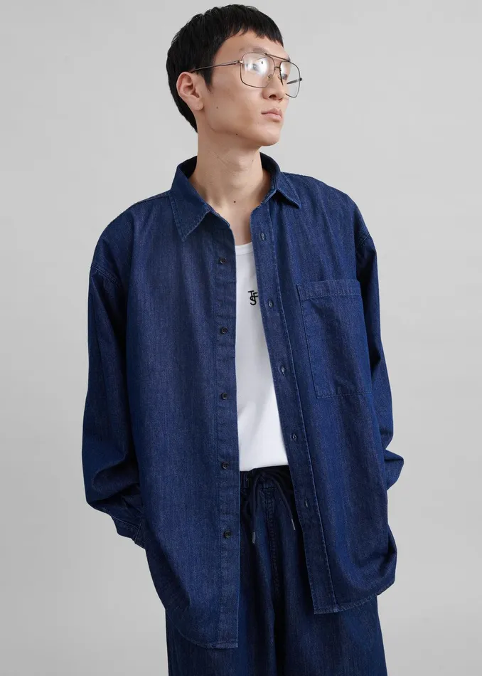 Tanner Denim Shirt 8211 Raw Wash Men The Frankie Shop Clothing
