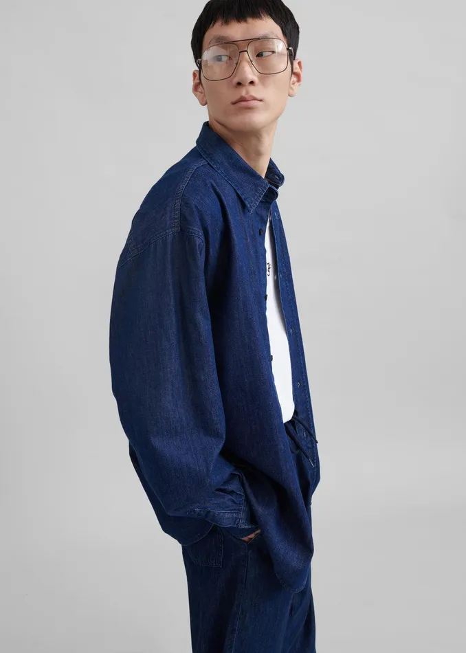 Tanner Denim Shirt 8211 Raw Wash Men The Frankie Shop Clothing