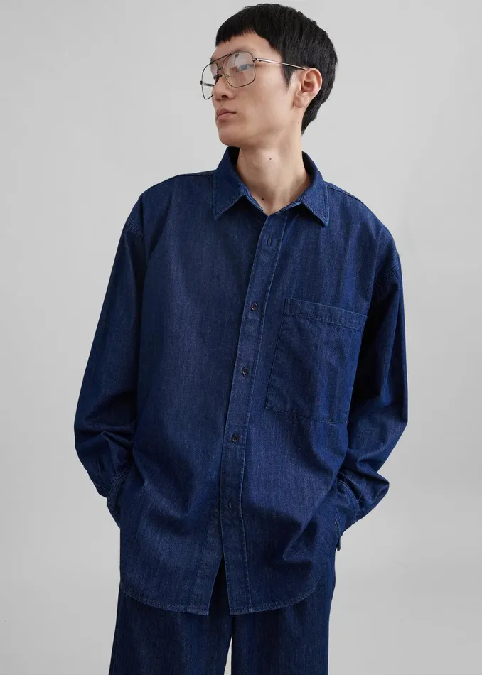 Tanner Denim Shirt 8211 Raw Wash Men The Frankie Shop Clothing