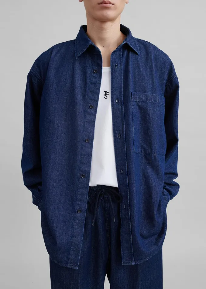 Tanner Denim Shirt 8211 Raw Wash Men The Frankie Shop Clothing