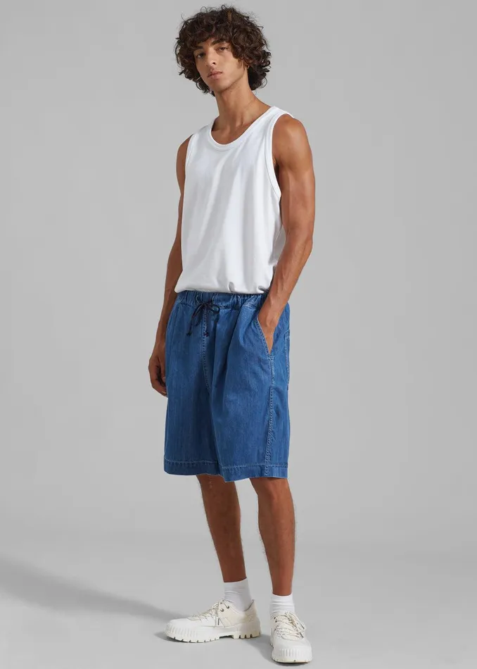 Tanner Denim Shorts 8211 Medium Wash Men The Frankie Shop Clothing