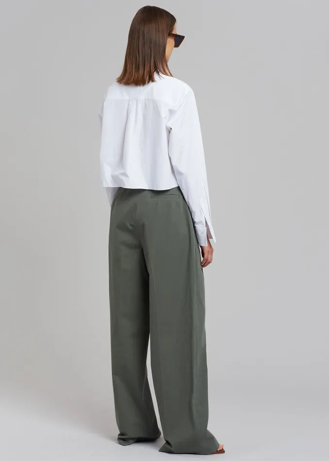 Tansy Cotton Pants 8211 Olive Women The Frankie Shop Clothing