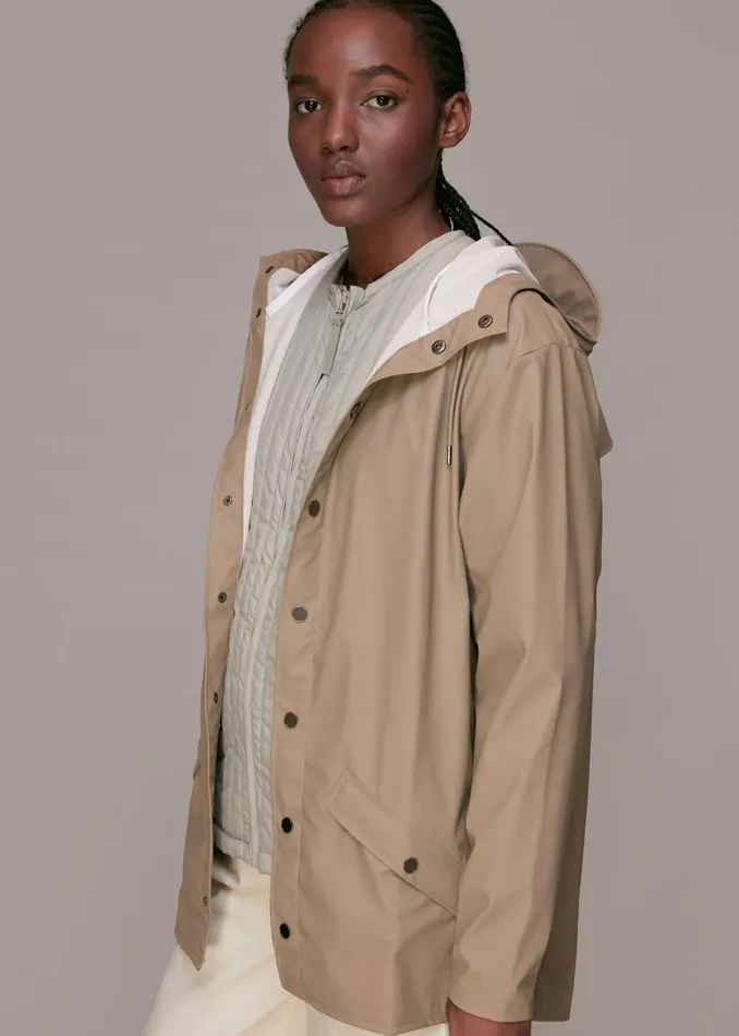 Taupe Rains Jacket Women Whistles Coats and Jackets