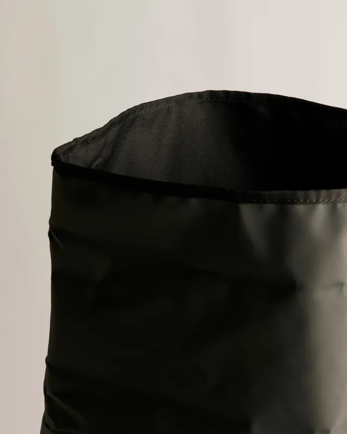 Ted Baker Backpacks Men CLIME 8211 Rubberised Rolltop Backpack Jetblack
