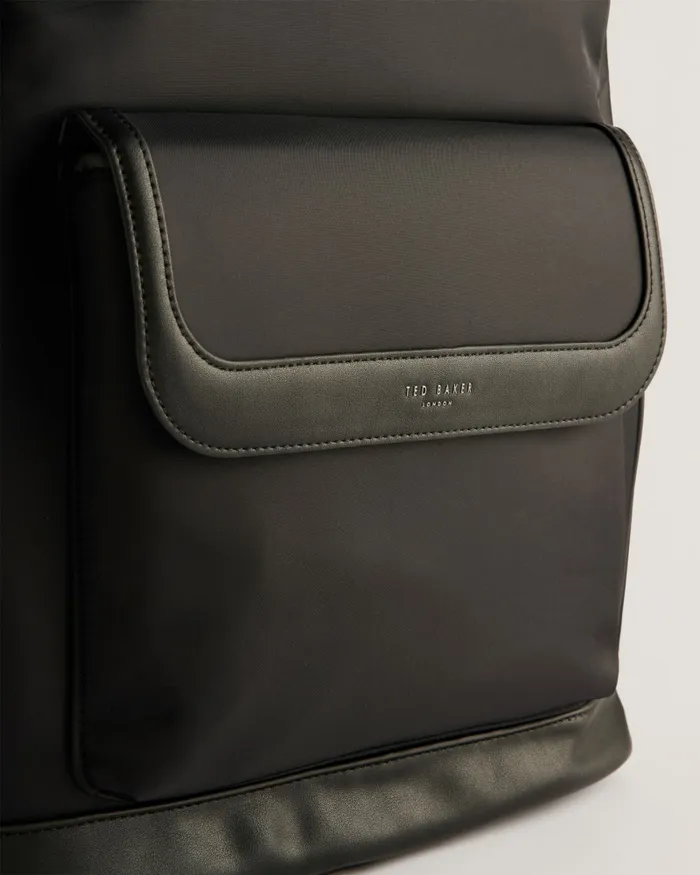 Ted Baker Backpacks Men JACKKS 8211 Nylon Laptop Backpack With PU Detail Black Ted Baker Backpacks Men JACKKS 8211 Nylon Laptop Backpack With PU Detail Black