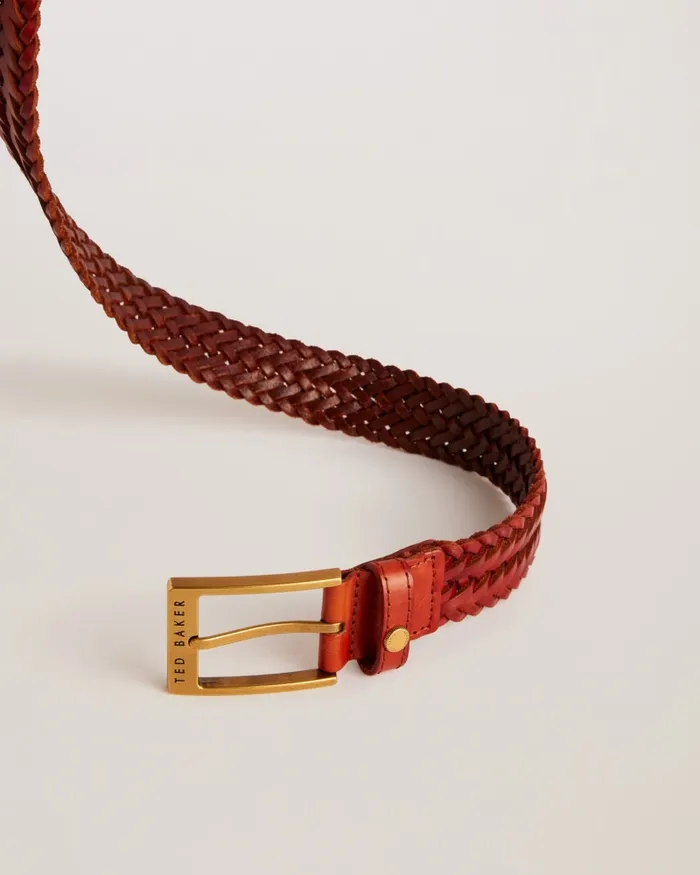 Ted Baker Belts Men BRAIDIE 8211 Braided Leather Belt Tan Ted Baker Belts Men BRAIDIE 8211 Braided Leather Belt Tan