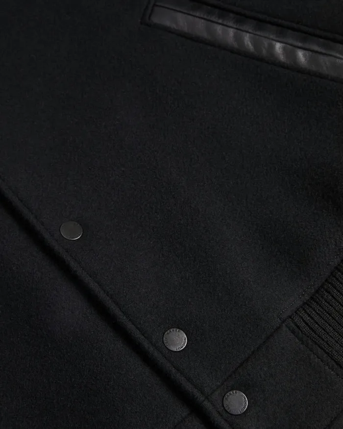 Ted Baker Coats and Jackets Men DACRE 8211 Wool Blend Varsity Bomber Jacket Black