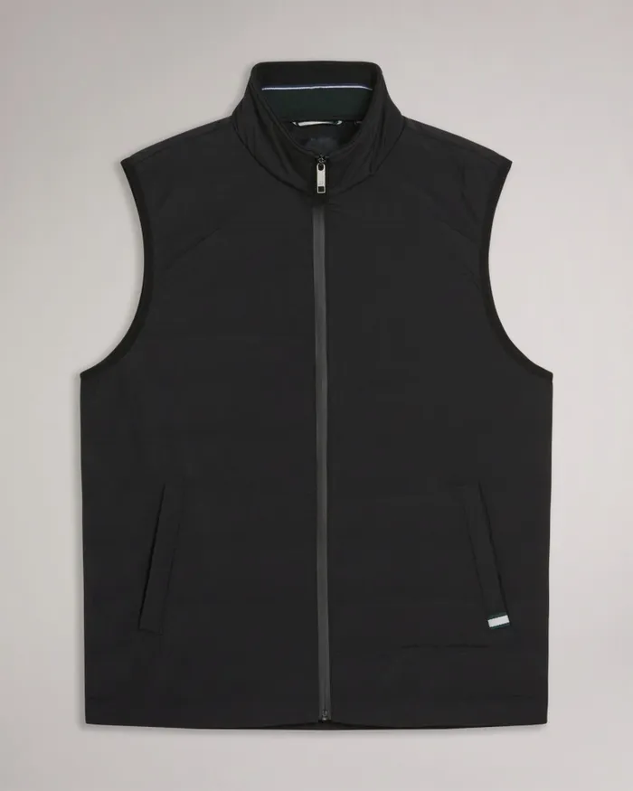 Ted Baker Coats and Jackets Men NEWWARK 8211 Padded Funnel Neck Gilet Black