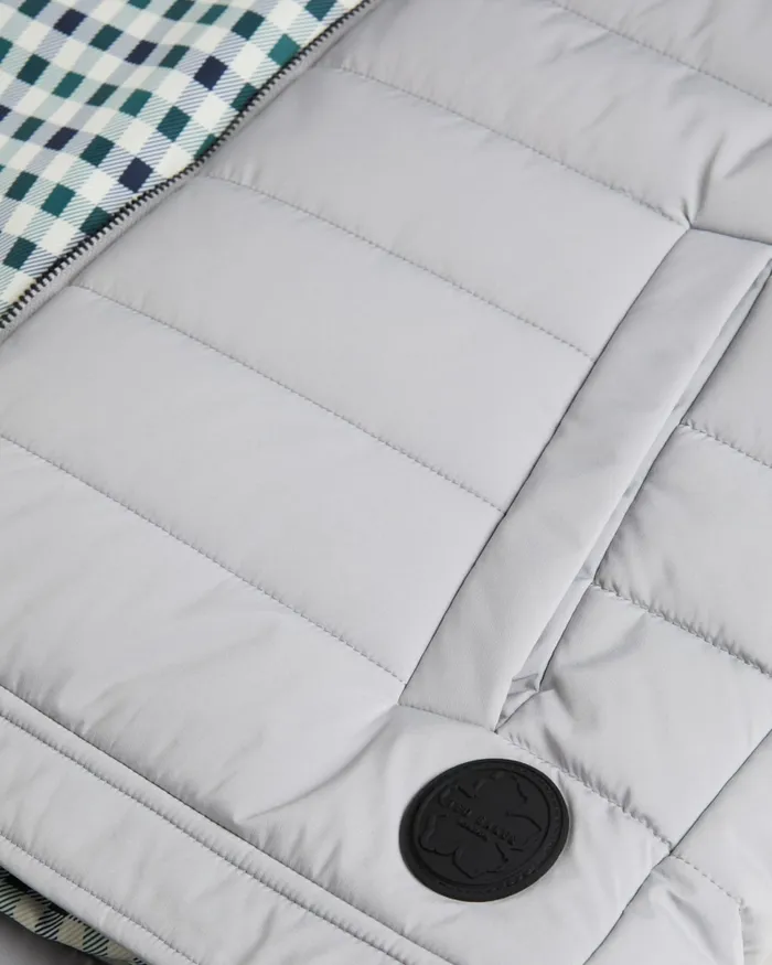 Ted Baker Coats and Jackets Men OVETA 8211 Showerproof Quilted Nylon Gilet Grey Ted Baker Coats and Jackets Men OVETA 8211 Showerproof Quilted Nylon Gilet Grey