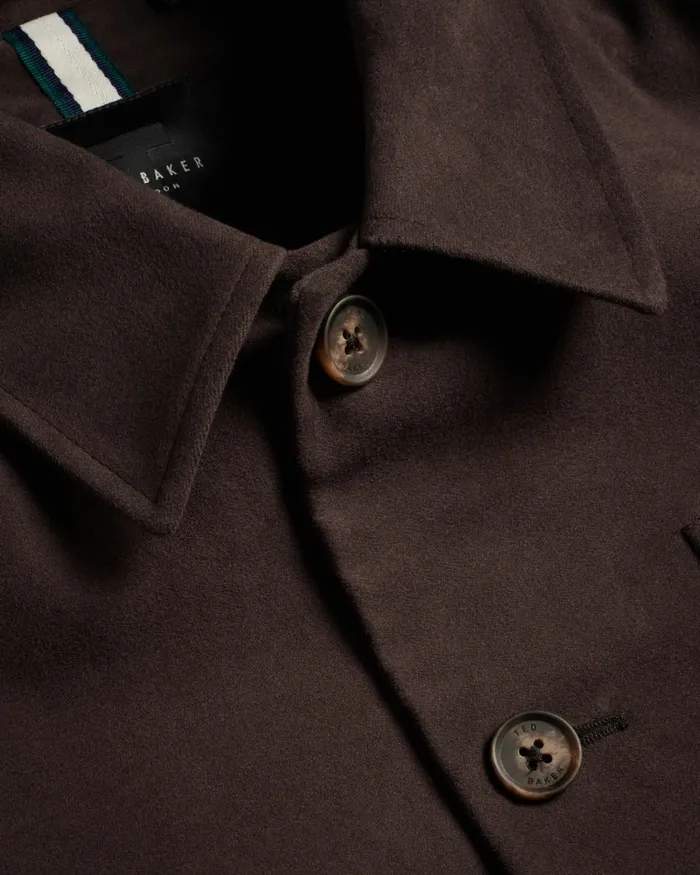 Ted Baker Coats and Jackets Men RUFUSJ 8211 Button Through Moleskin Jacket Dark Brown Ted Baker Coats and Jackets Men RUFUSJ 8211 Button Through Moleskin Jacket Dark Brown