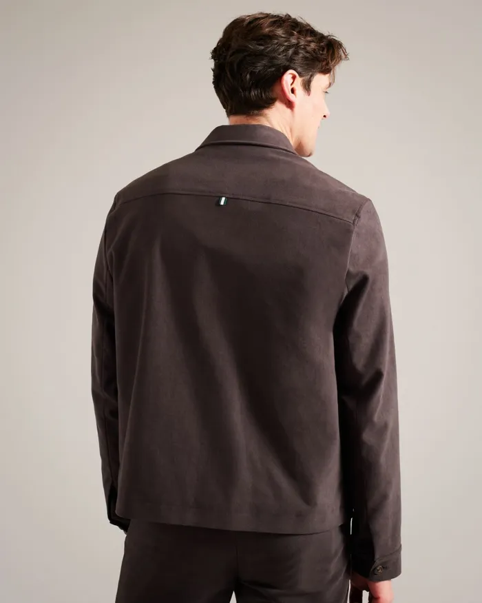 Ted Baker Coats and Jackets Men RUFUSJ 8211 Button Through Moleskin Jacket Dark Brown Ted Baker Coats and Jackets Men RUFUSJ 8211 Button Through Moleskin Jacket Dark Brown