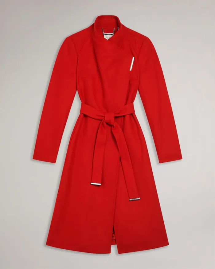Ted Baker Coats and Jackets Women ROSE 8211 Wool Wrap Coat Red
