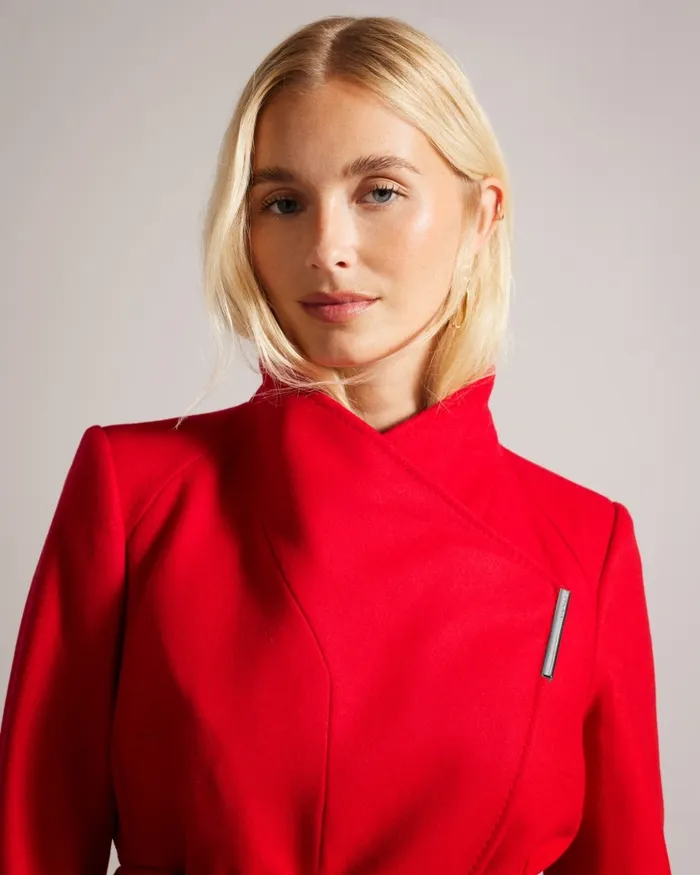 Ted Baker Coats and Jackets Women ROSE 8211 Wool Wrap Coat Red