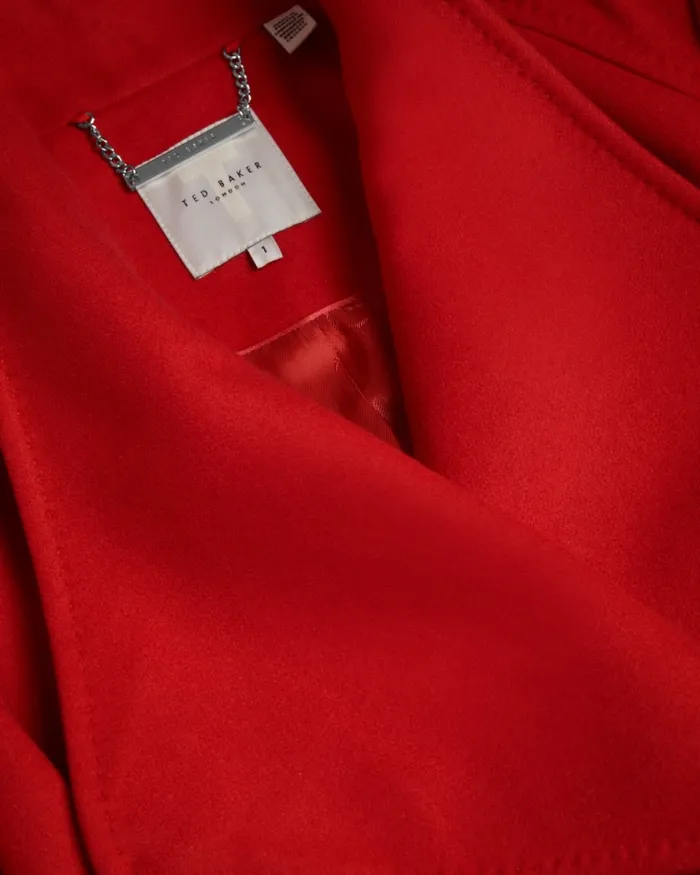 Ted Baker Coats and Jackets Women ROSE 8211 Wool Wrap Coat Red