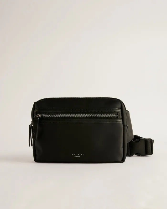 Ted Baker Cross Body Bags Men HANWELL 8211 Nylon Belt Bag Black Ted Baker Cross Body Bags Men HANWELL 8211 Nylon Belt Bag Black