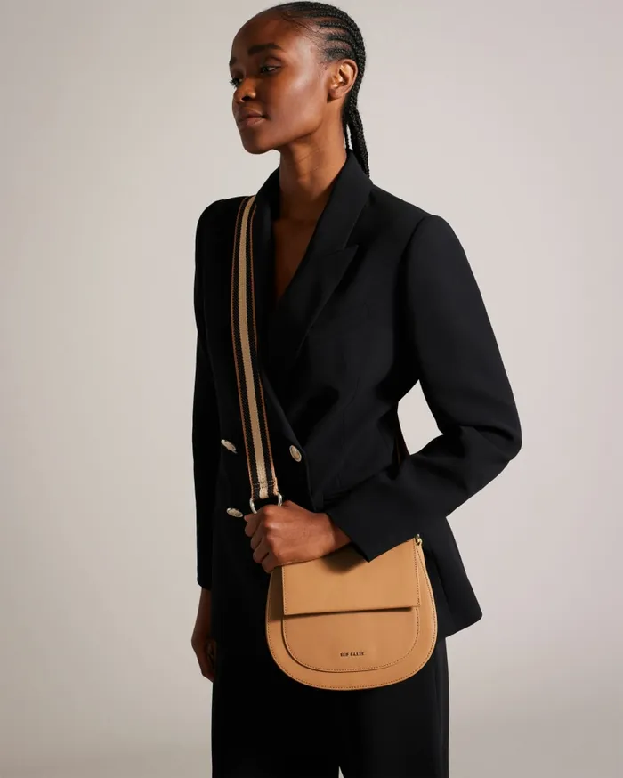 Ted Baker Crossbody Bags Women DARCELL 8211 Branded Webbing Satchel Cross Body Bag Taupe