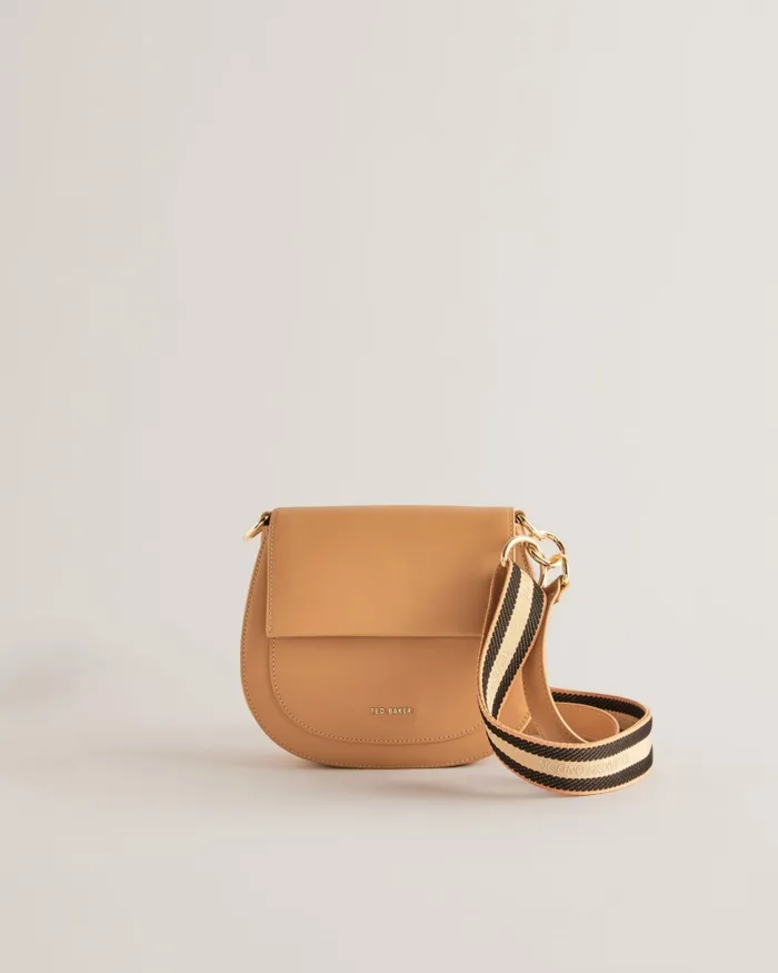 Ted Baker Crossbody Bags Women DARCELL 8211 Branded Webbing Satchel Cross Body Bag Taupe