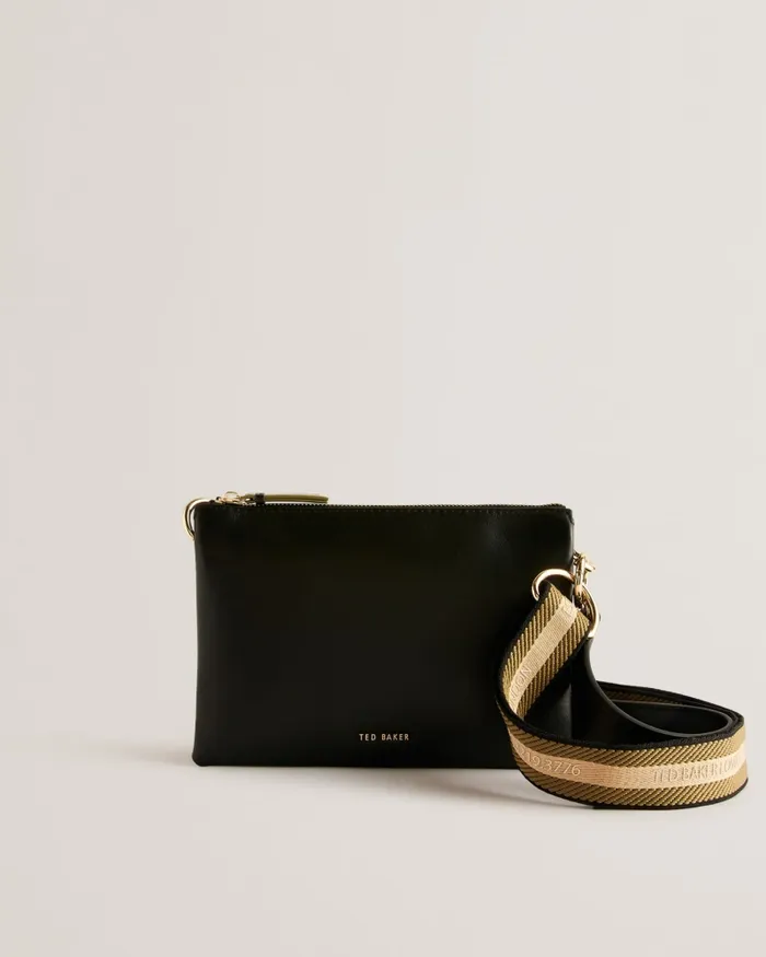 Ted Baker Crossbody Bags Women DARCEYY 8211 Branded Webbing Crossbody Bag Jetblack
