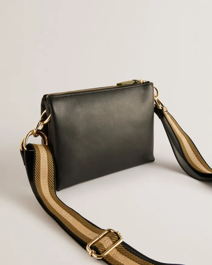 Ted Baker Crossbody Bags Women DARCEYY 8211 Branded Webbing Crossbody Bag Jetblack