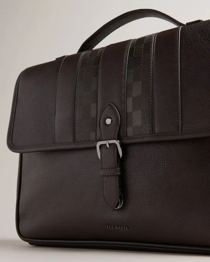 Ted Baker Document Bags Men WAYVEES 8211 House Check PU Satchel Brownchocolate Ted Baker Document Bags Men WAYVEES 8211 House Check PU Satchel Brownchocolate
